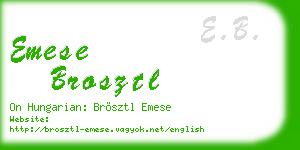 emese brosztl business card